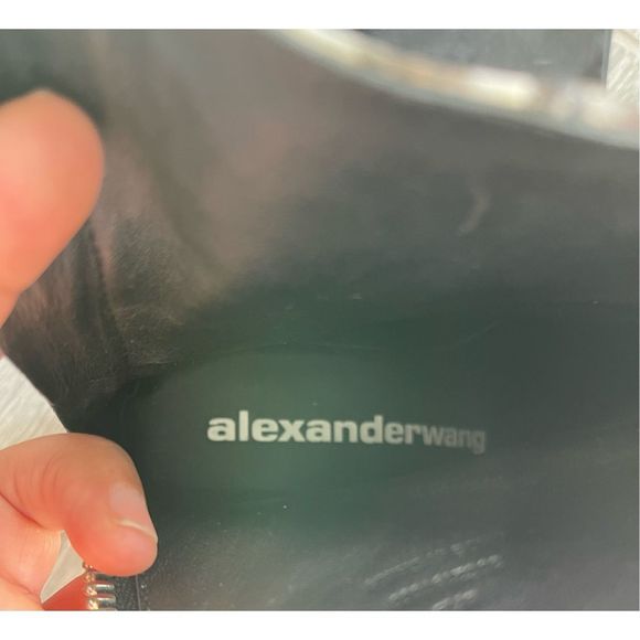 ALEXANDER WANG Women's Parker Snake-Embossed Leather Ankle Boots Size 7.5 - Picture 10 of 11